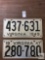 Two 1940's Virginia tags, 1947 and 1949