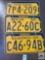 Three 1969 PA Plates
