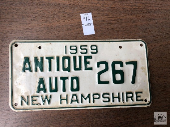 New Hampshire 1959 Antique Auto License Plate