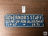 Alabama Governor's Staff Plate, 1967-1971