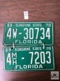 Florida 1969-1970 Green Mobile Home plate