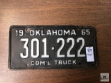 1965 Oklahoma Commercial truck plate