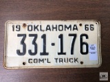 1966 Oklahoma Commercial Truck Plate