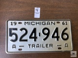 1961 Michigan Trailer plate