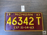 1963 Michigan plate