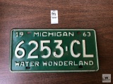 1963 Michigan plate