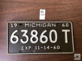 1960 Michigan plate