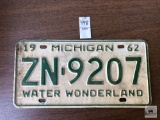 1962 Michigan plate