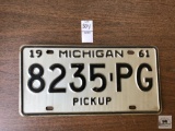 1961 Michigan PICKUP plate
