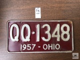 1957 Ohio plate