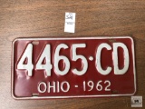 1962 Ohio plate