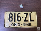 1948 Ohio plate