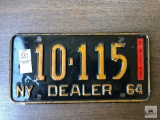 1964 New York Dealer plate