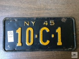 1945 New York black plate