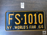 1964 New York World's Fair plate