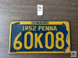 1952 Penna Plate