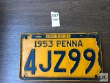 1953 Penna Plate