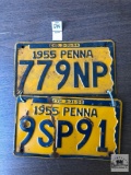 Two 1955 Penna plates