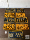 Date Series of Nine Penna plates, 1950-1958