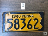 1940 Penna plate