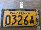 1942 Penna plate