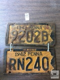 Two 1942 Penna plates