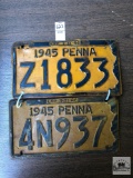 Two 1945 Penna plates