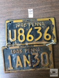 Two 1946 Penna plates