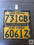 Two 1949 Penna plates