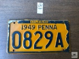 1949 Penna plate