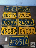 Set of Nine 1950-1958 Penna plates