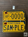 Two Rare Pa. plates with 1967 registration stickers