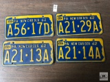 Four 1962 PA New Car Dealer Plates