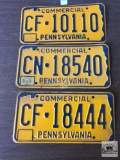 Three PA Commercial plates