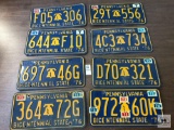 Set of eight Pa Auto License Plates