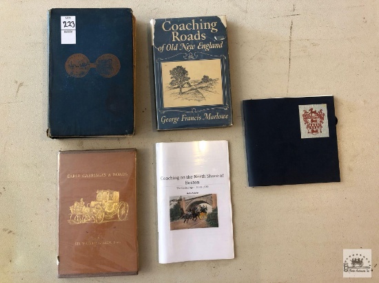 Five assorted carriage and horse driving books