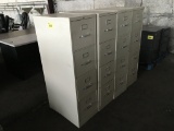 Four Drawer Filing Cabinets, Qty.4