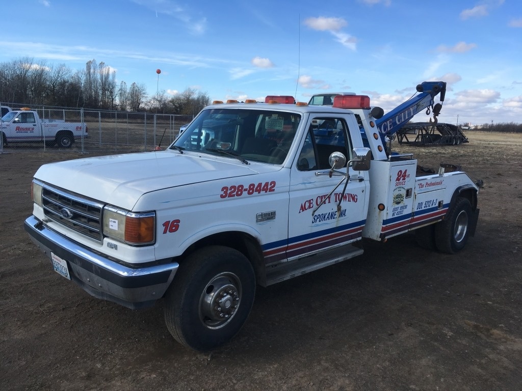1990 Ford F Super Duty Xlt Tow Truck Commercial Trucks Tow Recovery Trucks Online Auctions Proxibid