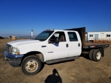 2002 Ford F450 4x4 Quad Cab Flatbed Truck