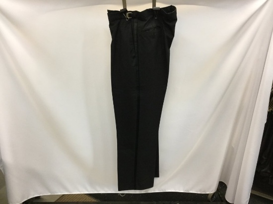 Flat Front Black Tuxedo Pants