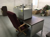 Metal Desk and Office Chair