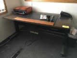 Rolling Desk and 2 Chairs