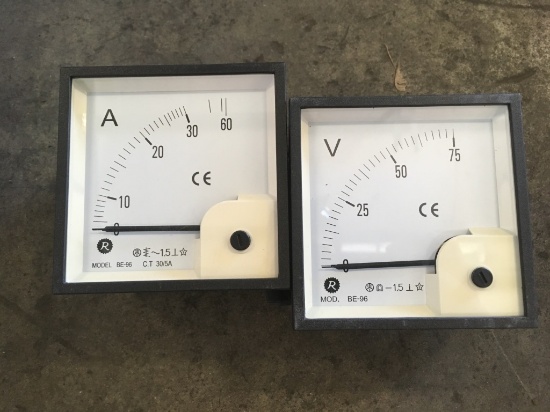 Volt & Amp Panel Meters Qty 40