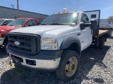 2007 Ford F550 XL SD 4x4 Flatbed Truck