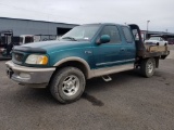 1997 Ford F150 4x4 Extra Cab Flatbed Truck