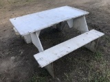 Painted Wood Children's Picnic Table