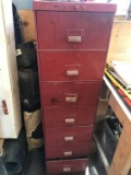 Metal 7 Drawer Cabinet w/Contents