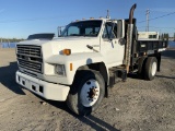 1990 Ford F600 S/A Flatbed Dump Truck