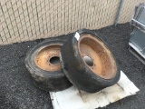 Solid Skidsteer Tires Qty 2