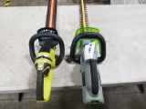 Ryobi & Ego Hedge Trimmers, Qty. 2